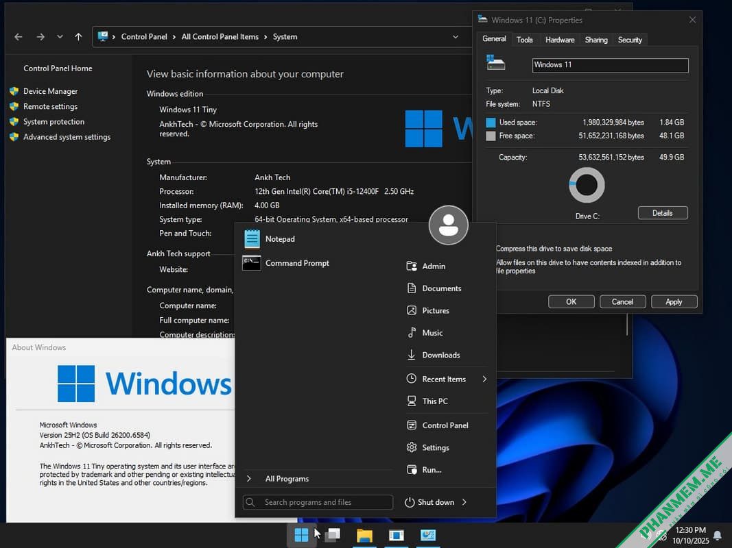 Windows 11 Tiny 25H2 Build 26200.6584 by AnkhTech 2 Windows 11 Tiny 25H2 by AnkhTech